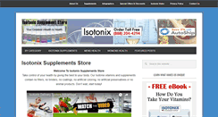 Desktop Screenshot of isotonicsupplementstore.com